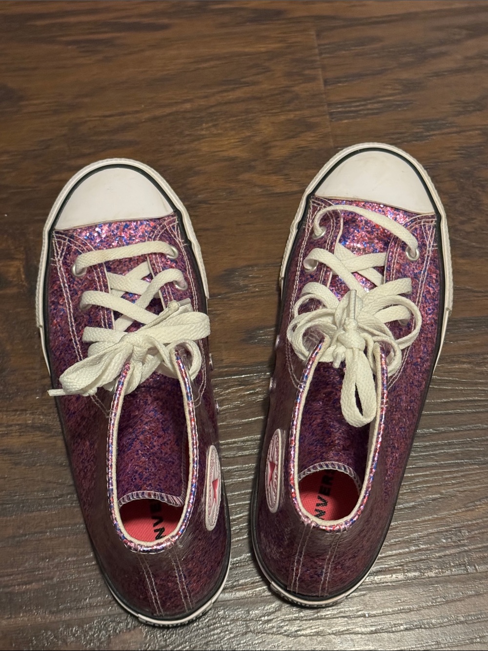 Converse High-Top Glitter Sneakers - Purple